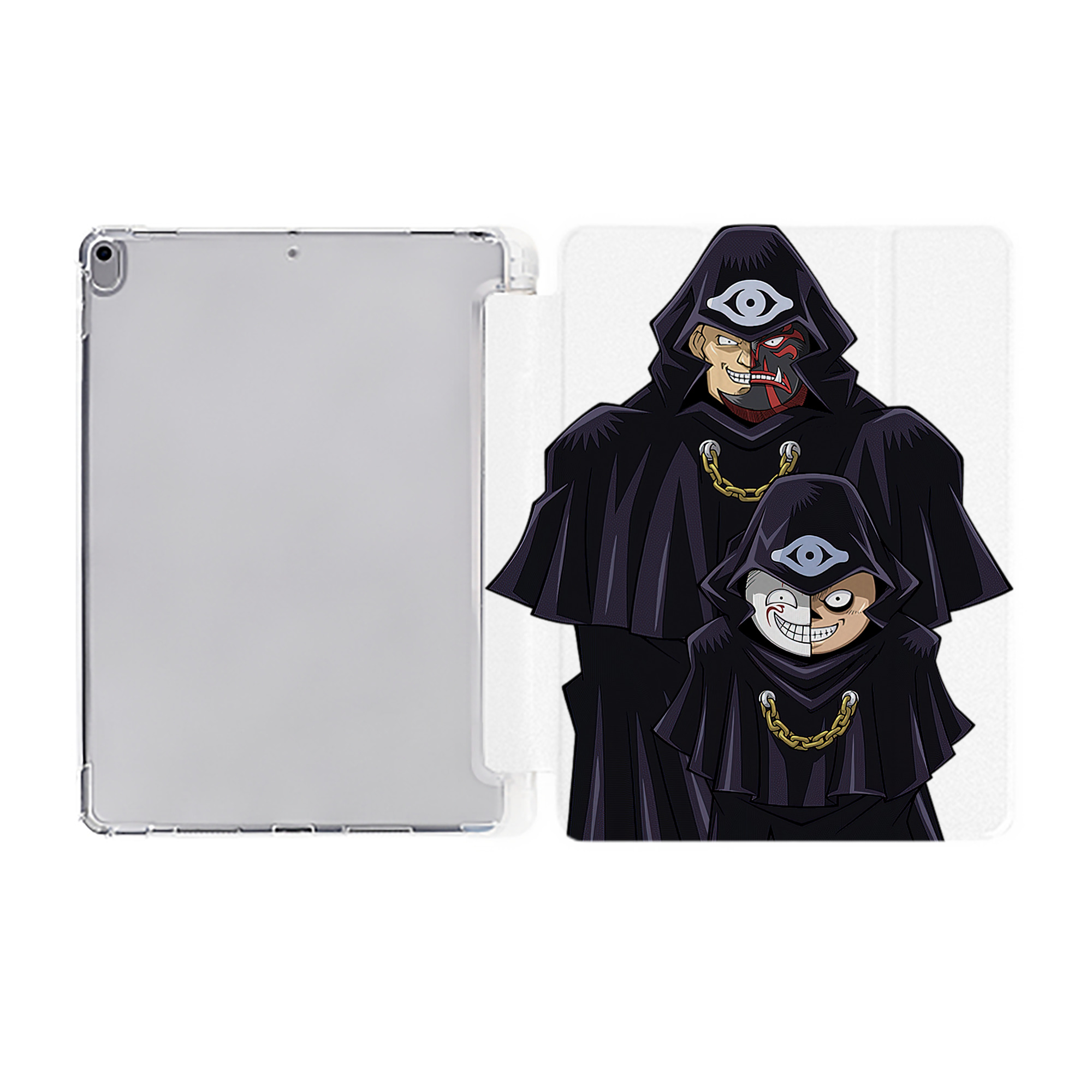 （画像用） 遊☆戯☆王 Yu-Gi-Oh! IPad ケース ペン収納付き 三つ折りスタンド PUレザー×シリコン 対応機種9.5/10.5/10.9インチ